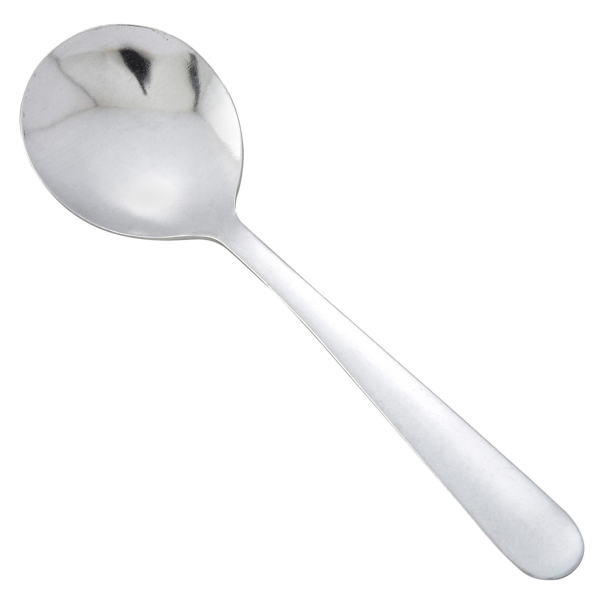 Winco 0002-04 Windsor Medium Weight 18/0 Stainless Steel Bouillon Spoon (12/Pack)