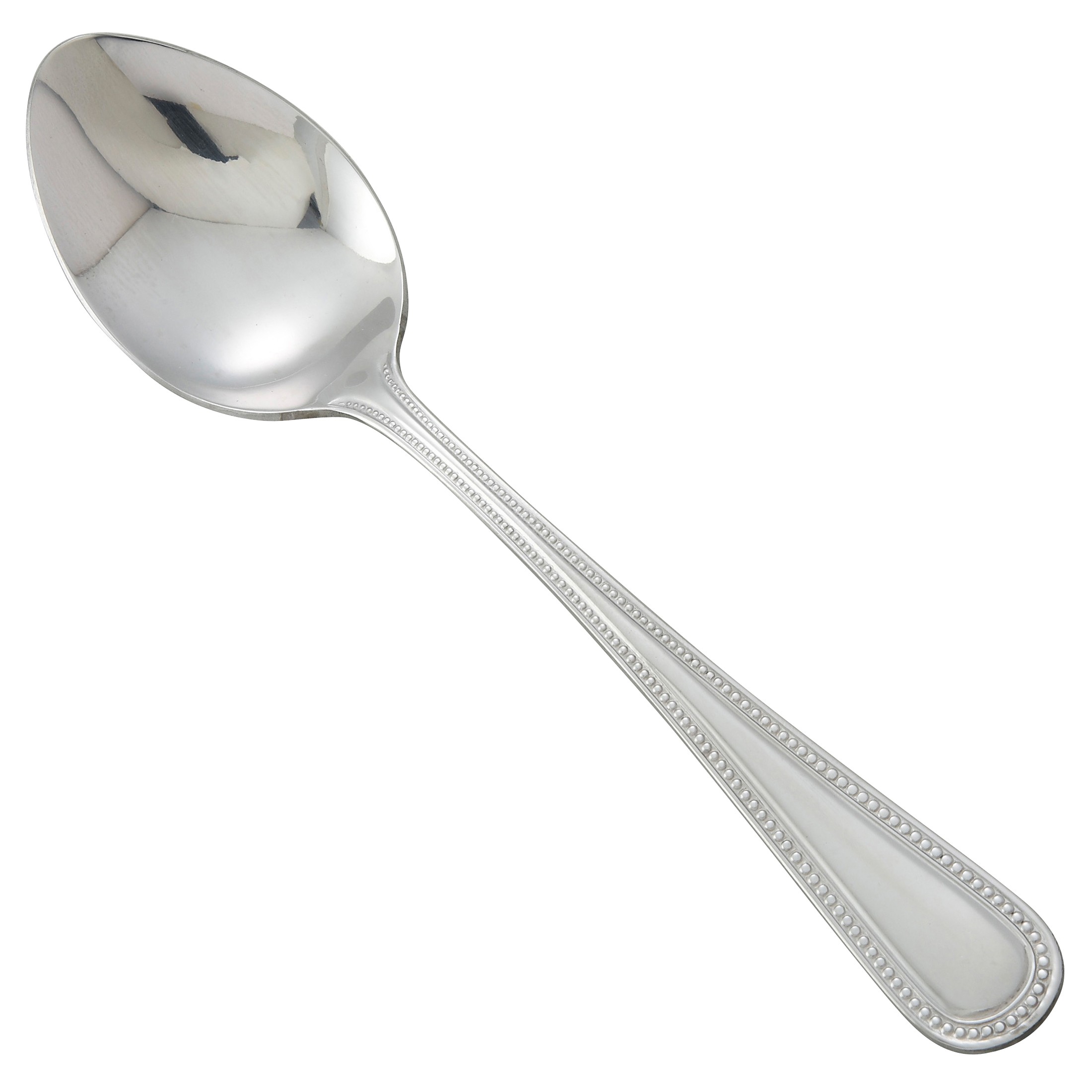Winco 0005-03 Dots Heavy Weight Mirror Finish Stainless Steel Dinner Spoon (12/Pack)