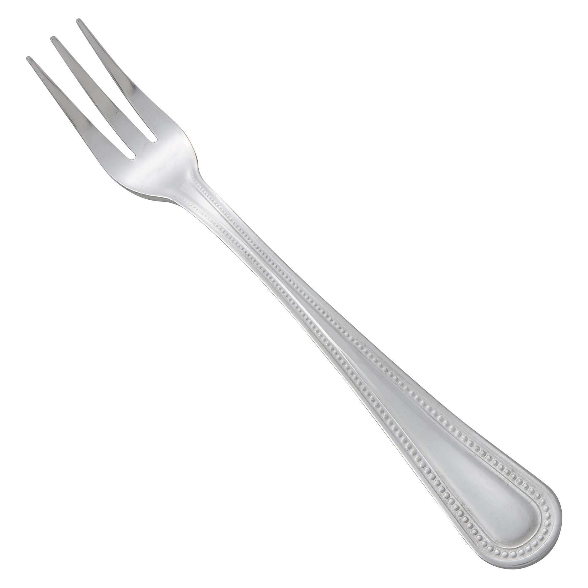 Winco 0005-07 Dots Heavy Weight Mirror Finish Stainless Steel Oyster Fork (12/Pack)
