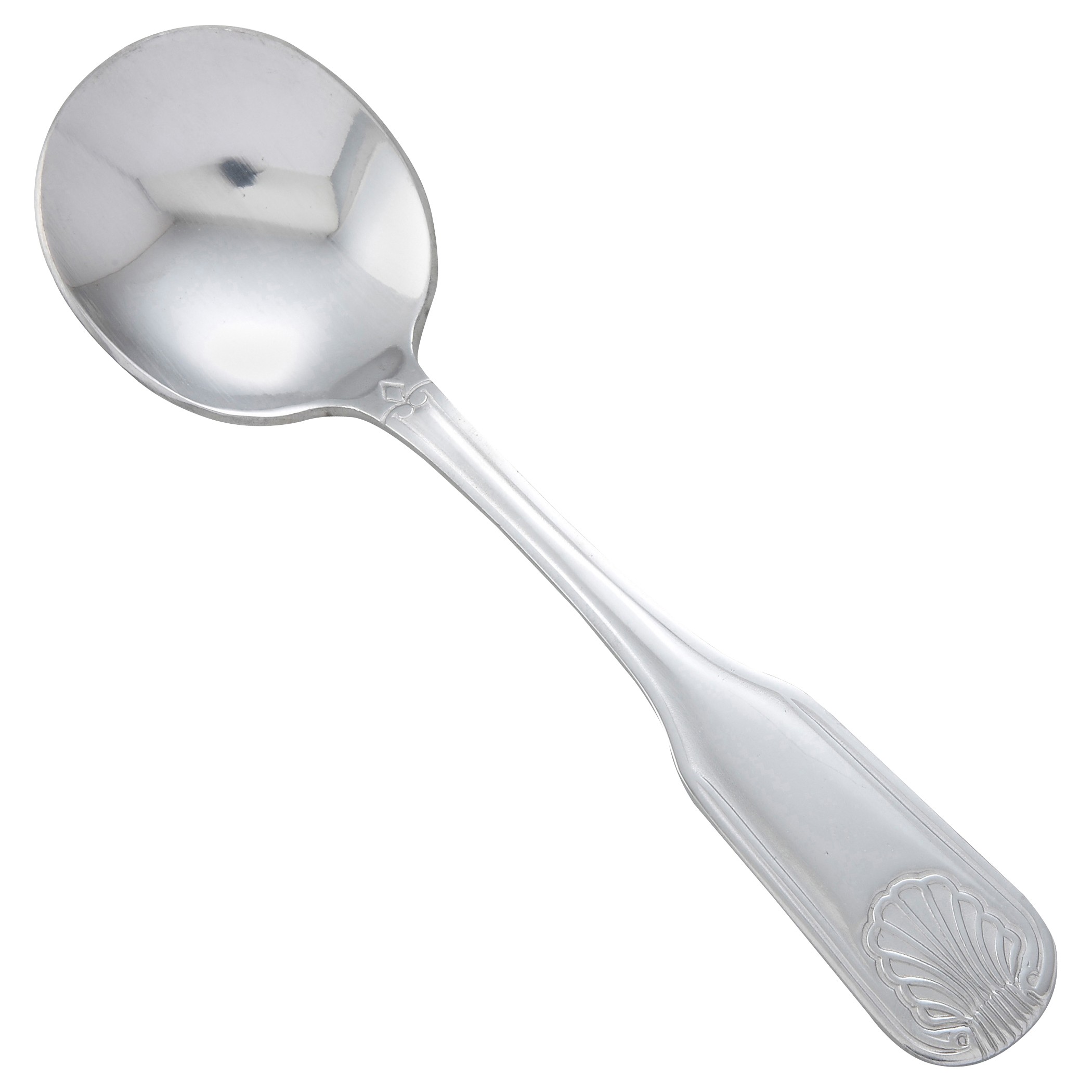 Winco 0006-04 Toulouse Heavy Mirror Finish Stainless Steel Bouillon Spoon (12/Pack)
