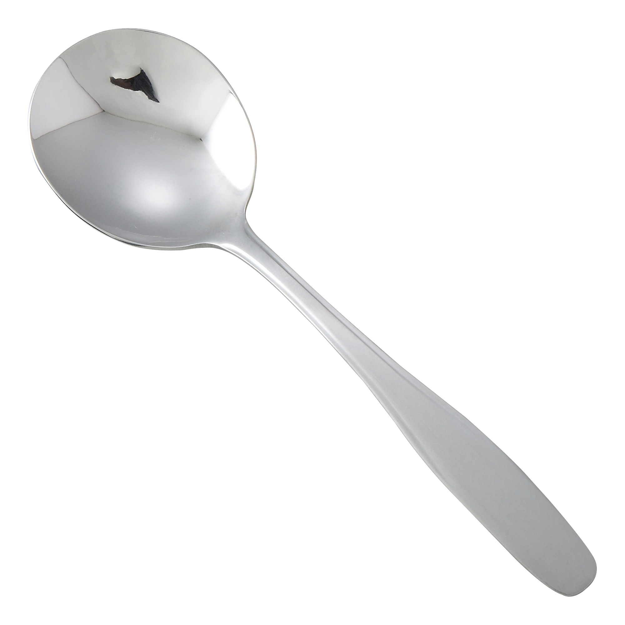 Winco 0008-04 Manhattan Heavy Weight 18/0 Satin Finish Stainless Steel Bouillon Spoon (12/Pack)