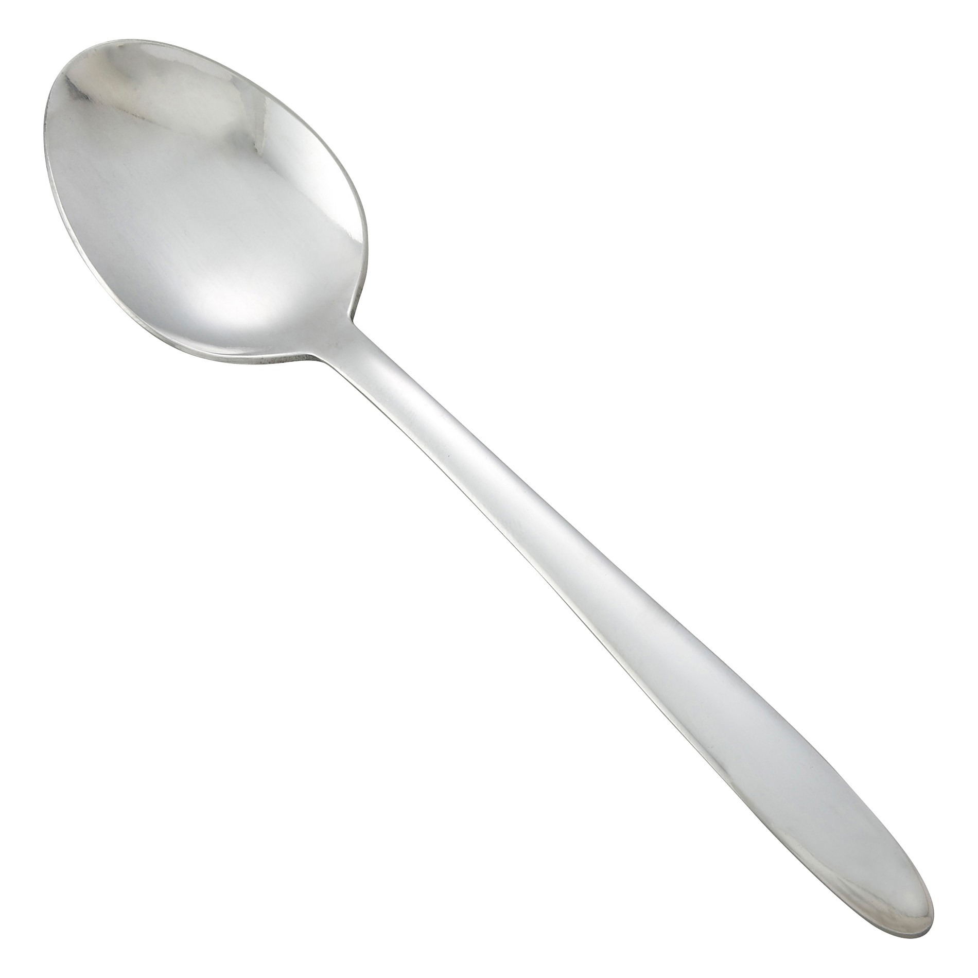 Winco 0019-03 Flute Heavy Weight Mirror Finish Stainless Steel Dinner Spoon (12/Pack)