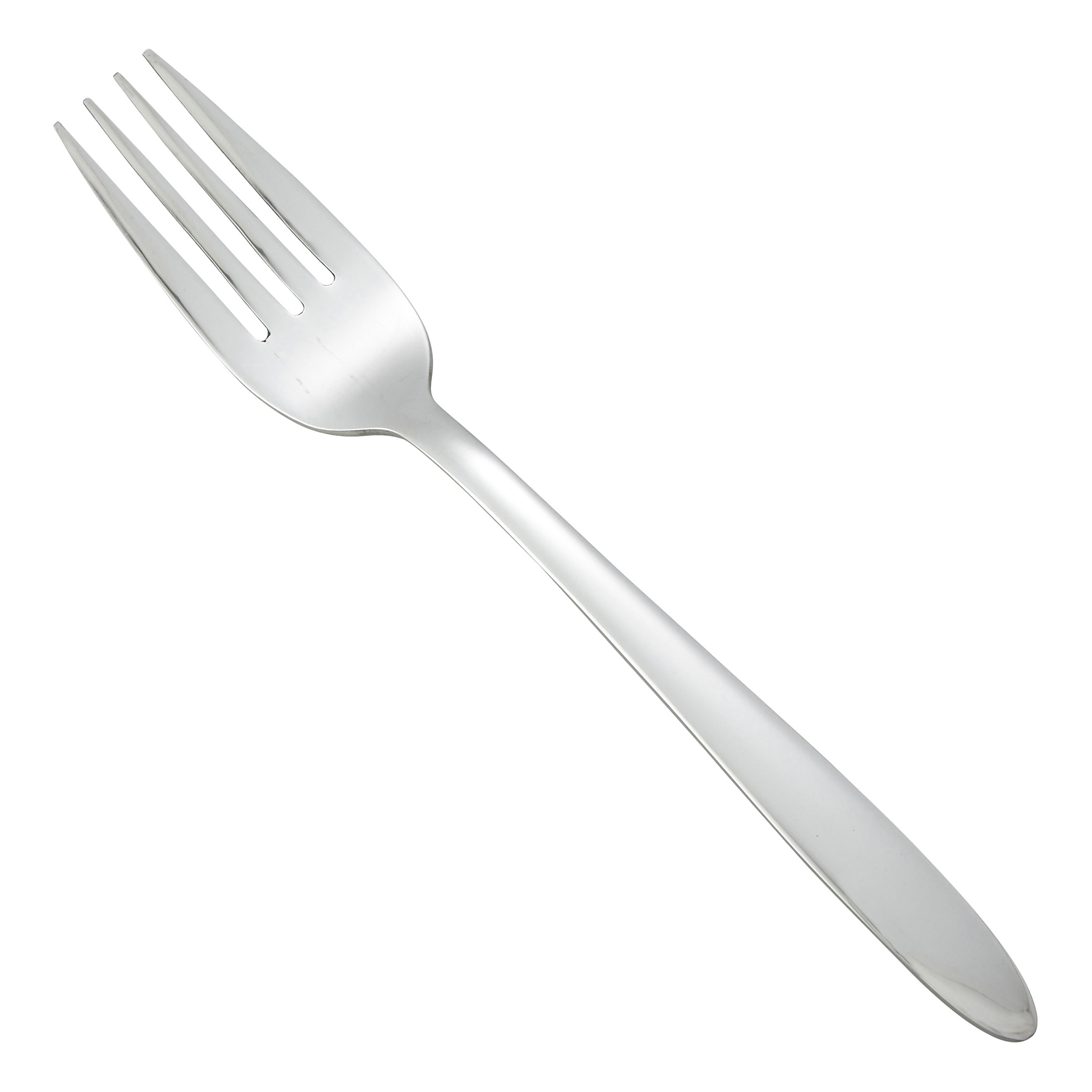 Winco 0019-05 Flute Heavy Weight Mirror Finish Stainless Steel Dinner Fork (12/Pack)