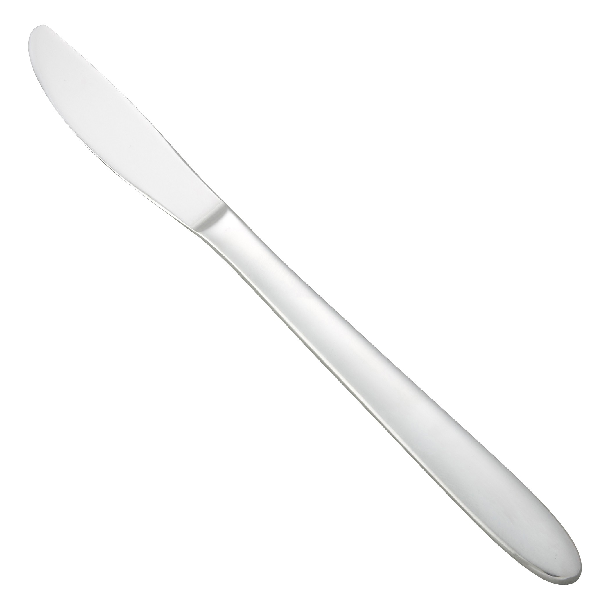Winco 0019-08 Flute Heavy Weight Mirror Finish Stainless Steel Dinner Knife (12/Pack)