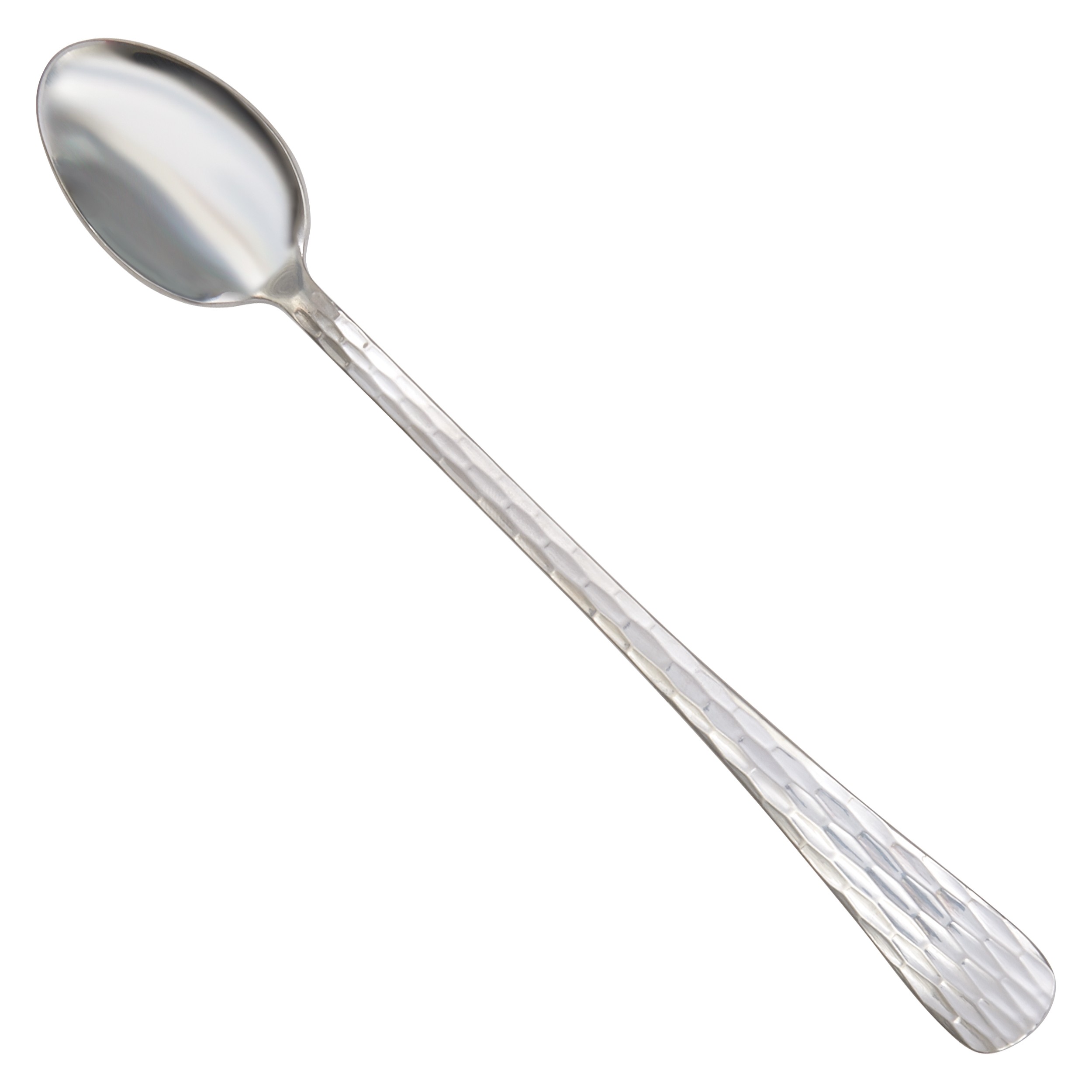 Winco 0023-02 Caspian Hammered Medium Weight Iced Tea Spoon 7-3/4" (12/Pack)