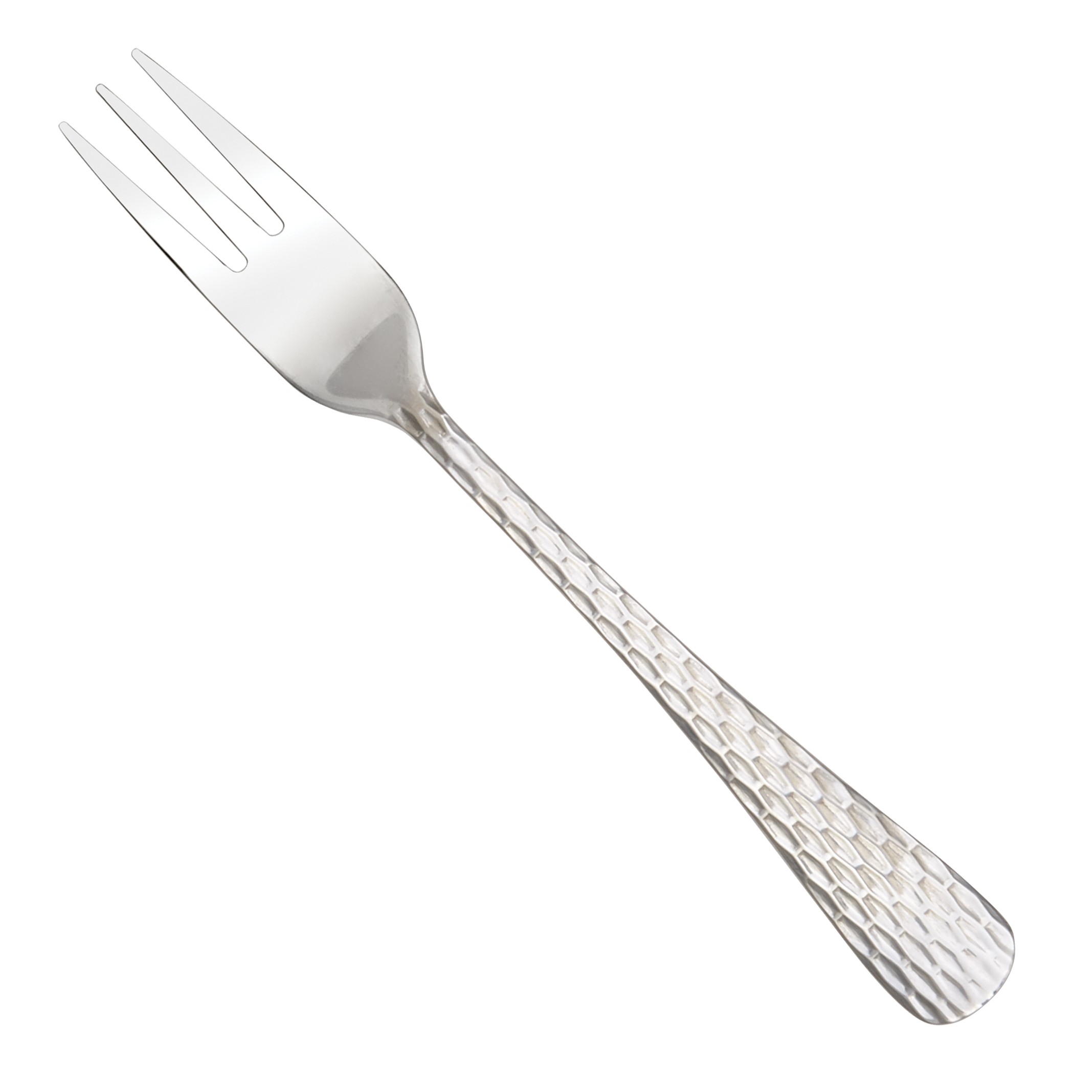 Winco 0023-07 Caspian Hammered Medium Weight Oyster Fork 6" (12/Pack)