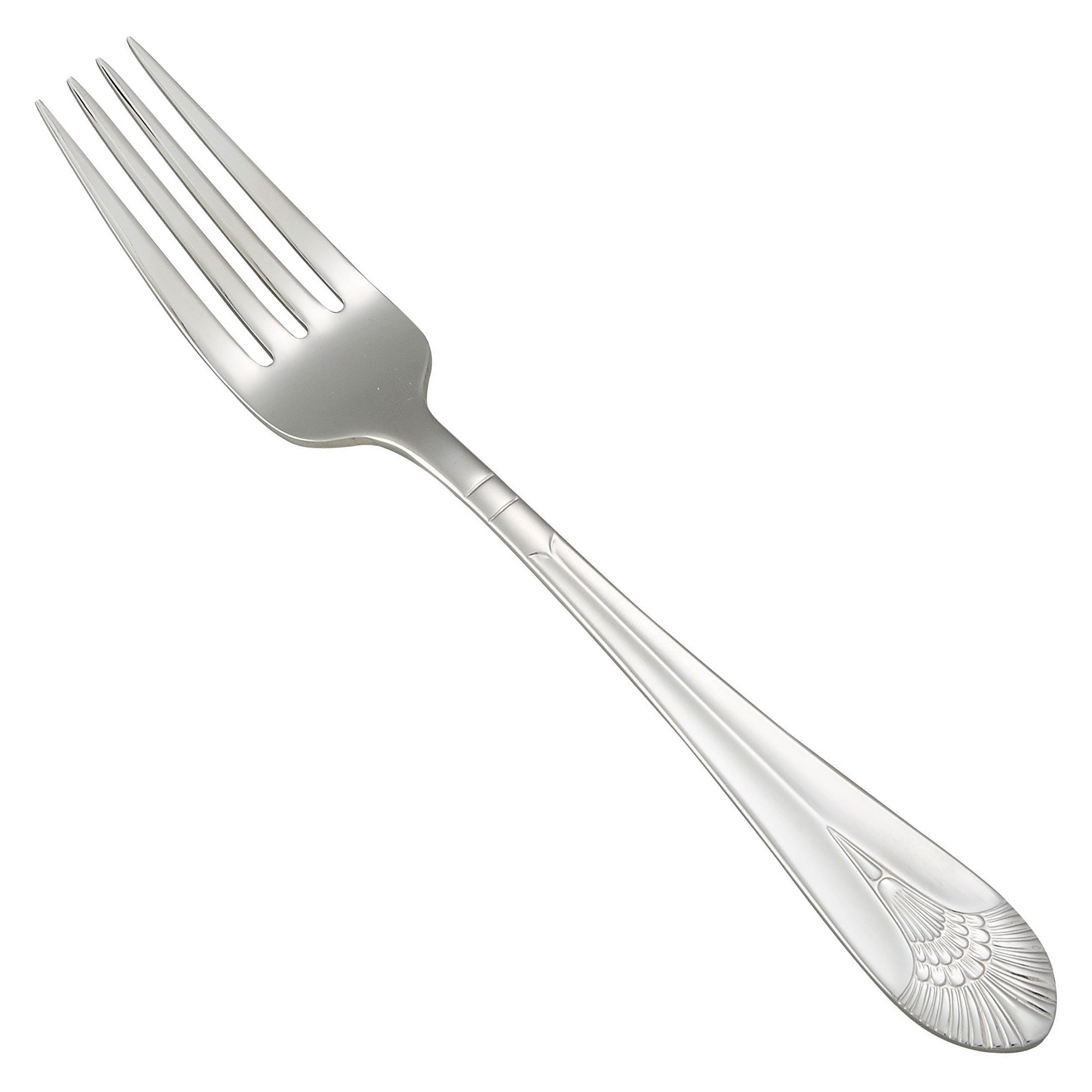 Winco 0031-11 Peacock Extra Heavy Stainless Steel European Table Fork (12/Pack)