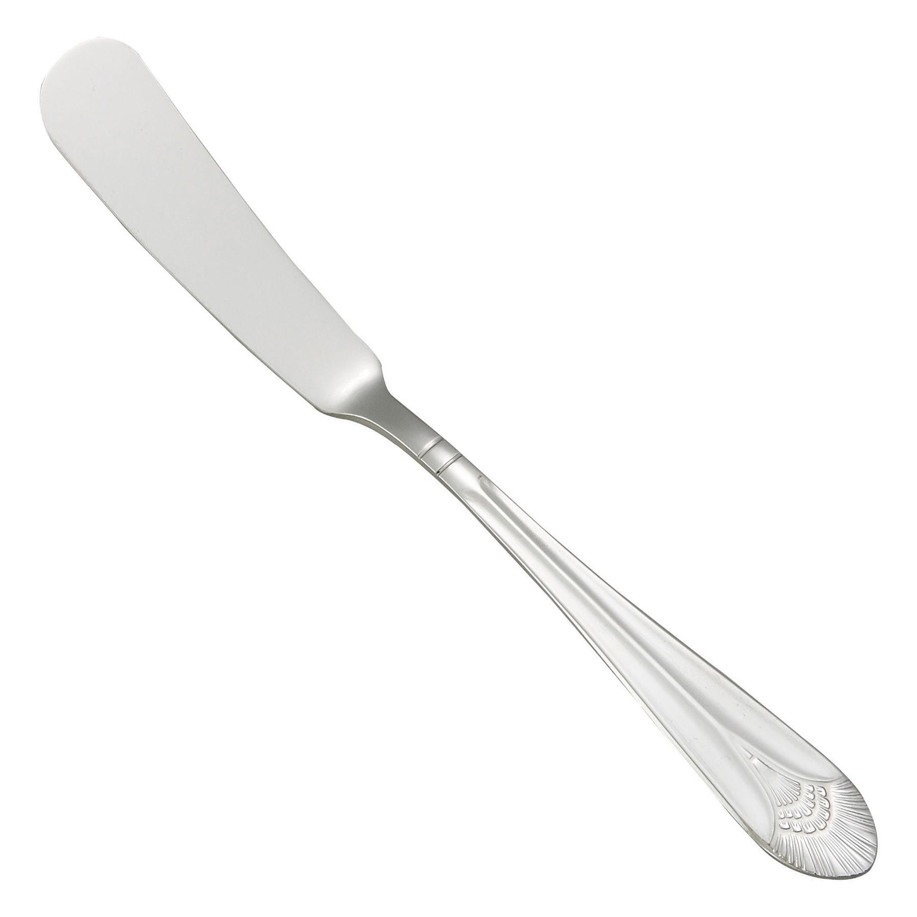 Winco 0031-12 Peacock Extra Heavy Stainless Steel Butter Spreader (12/Pack)