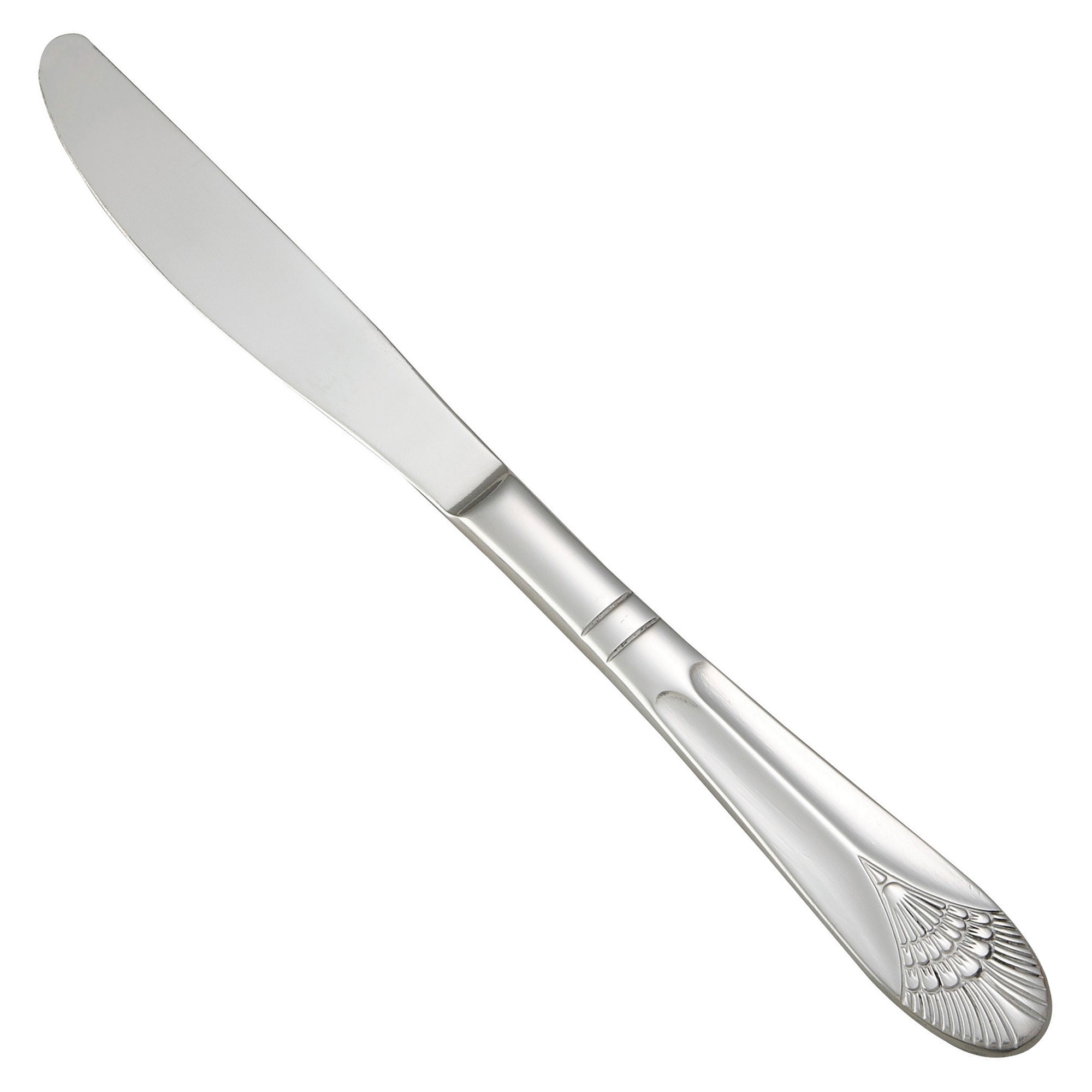 Winco 0031-18 Peacock Extra Heavy Stainless Steel European Table Knife (12/Pack)