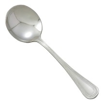 Winco 0036-04 Deluxe Pearl Extra Heavy Stainless Steel Bouillon Spoon (12/Pack)