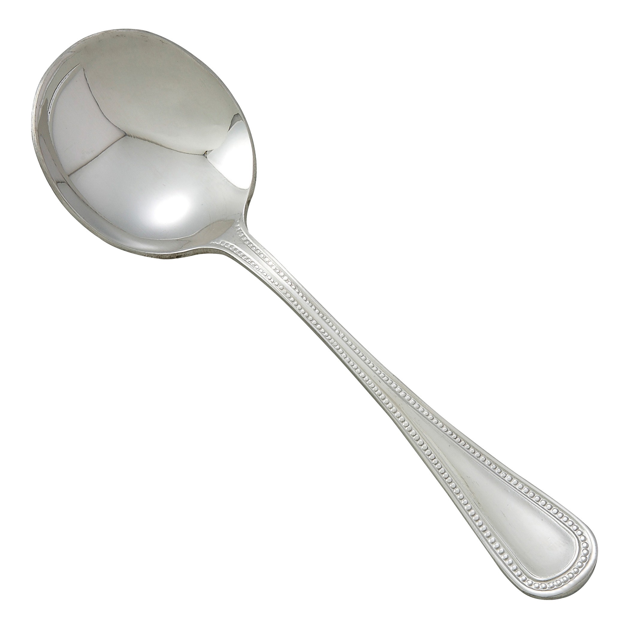 Winco 0036-04 Deluxe Pearl Extra Heavy Stainless Steel Bouillon Spoon (12/Pack)