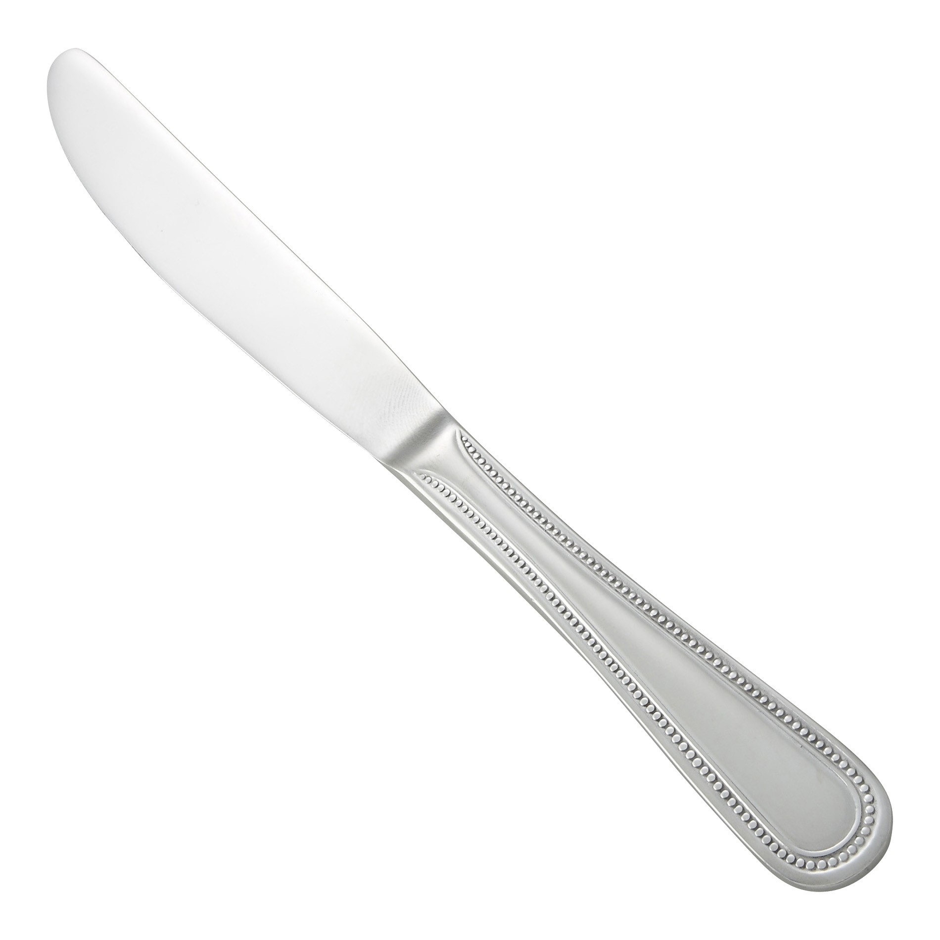 Winco 0036-08 Deluxe Pearl Extra Heavy Stainless Steel Dinner Knife (12/Pack)