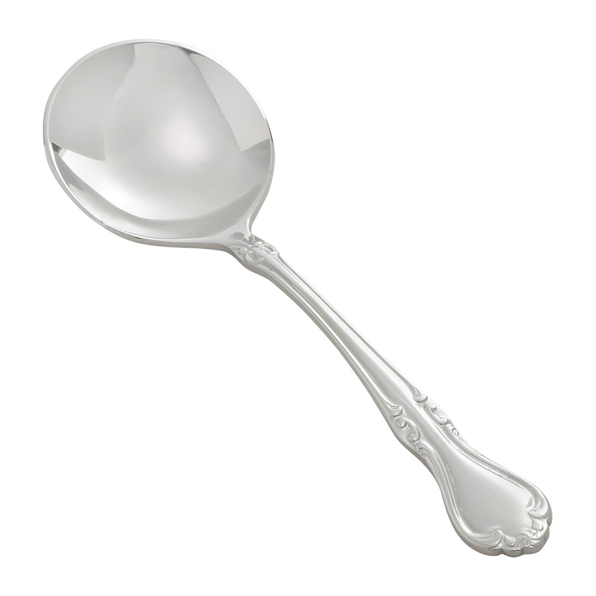 Winco 0039-04 Chantelle Extra Heavy Weight Stainless 18/10 Bouillon Spoon (12/Pack)