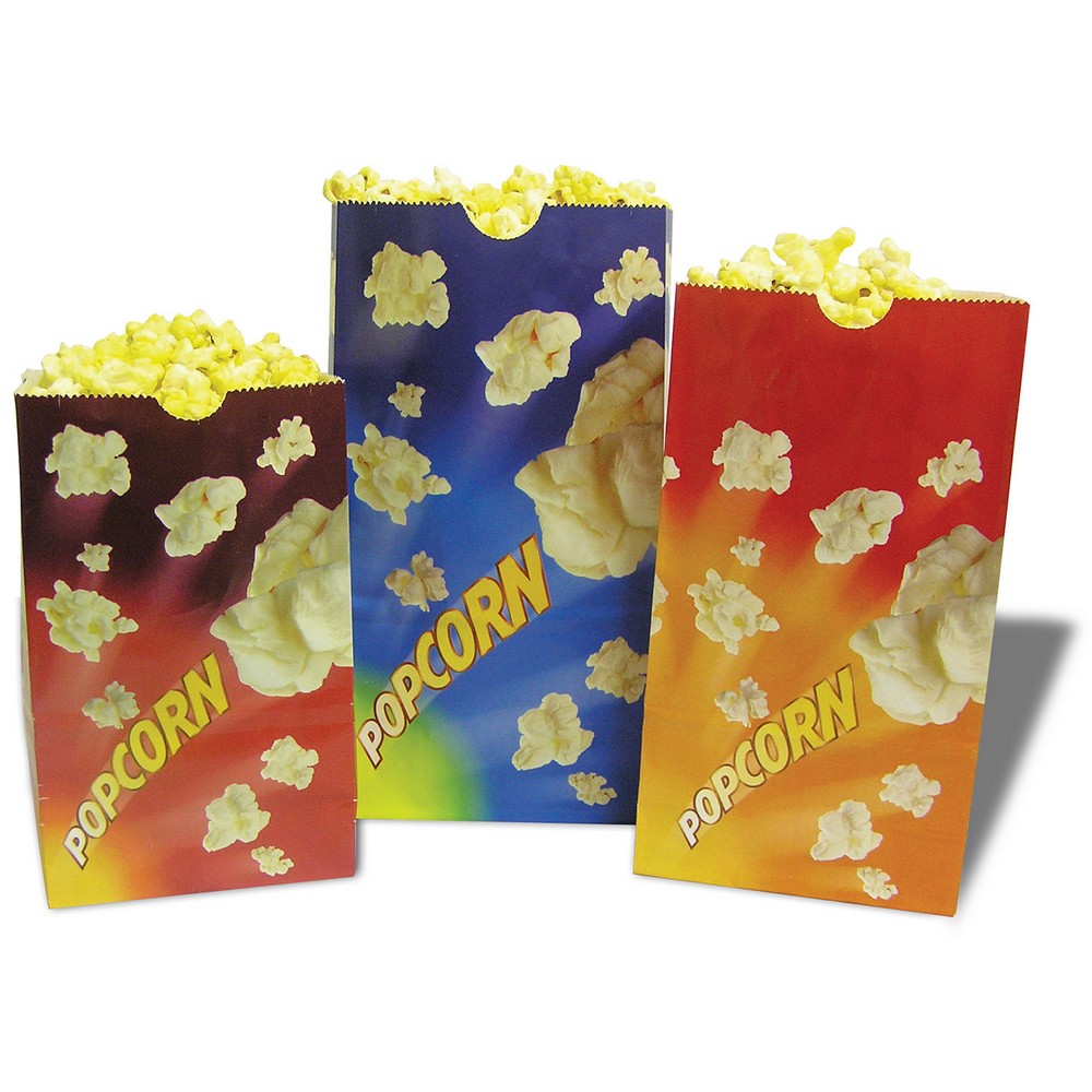 Winco 41230 Benchmark USA Green Popcorn Butter Bags 130 oz. , 100 Bags/Pack