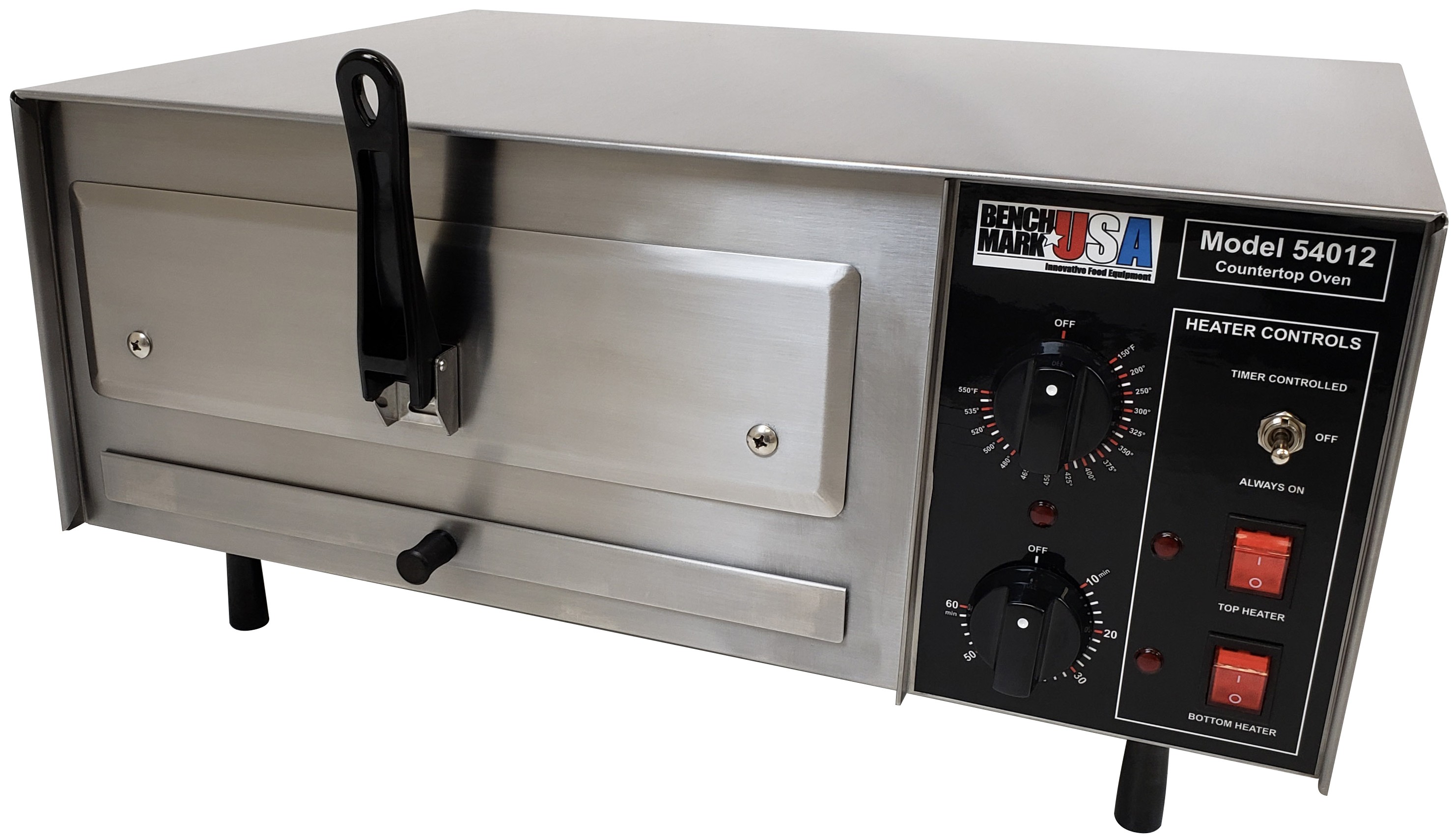 Winco 54016 Benchmark USA Stainless Steel Countertop Pizza Oven 16" x 3" Opening, 120V