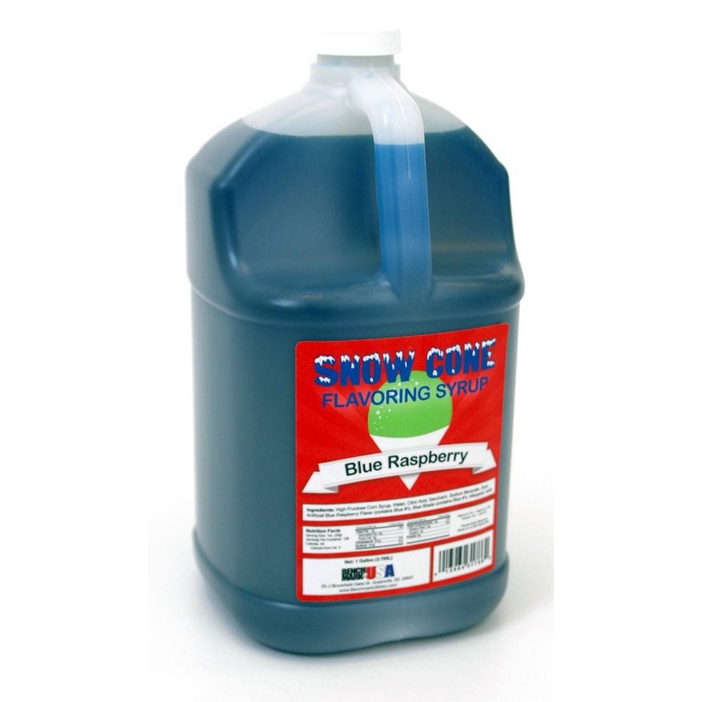 Winco 72001 Benchmark USA Snow Cone Syrup, Blue Raspberry Flavor, 1 Gallon