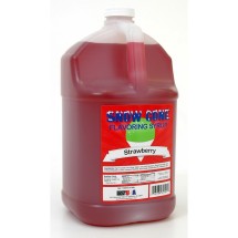 Winco 72006 Benchmark USA Snow Cone Syrup, Strawberry Flavor, 1 Gallon