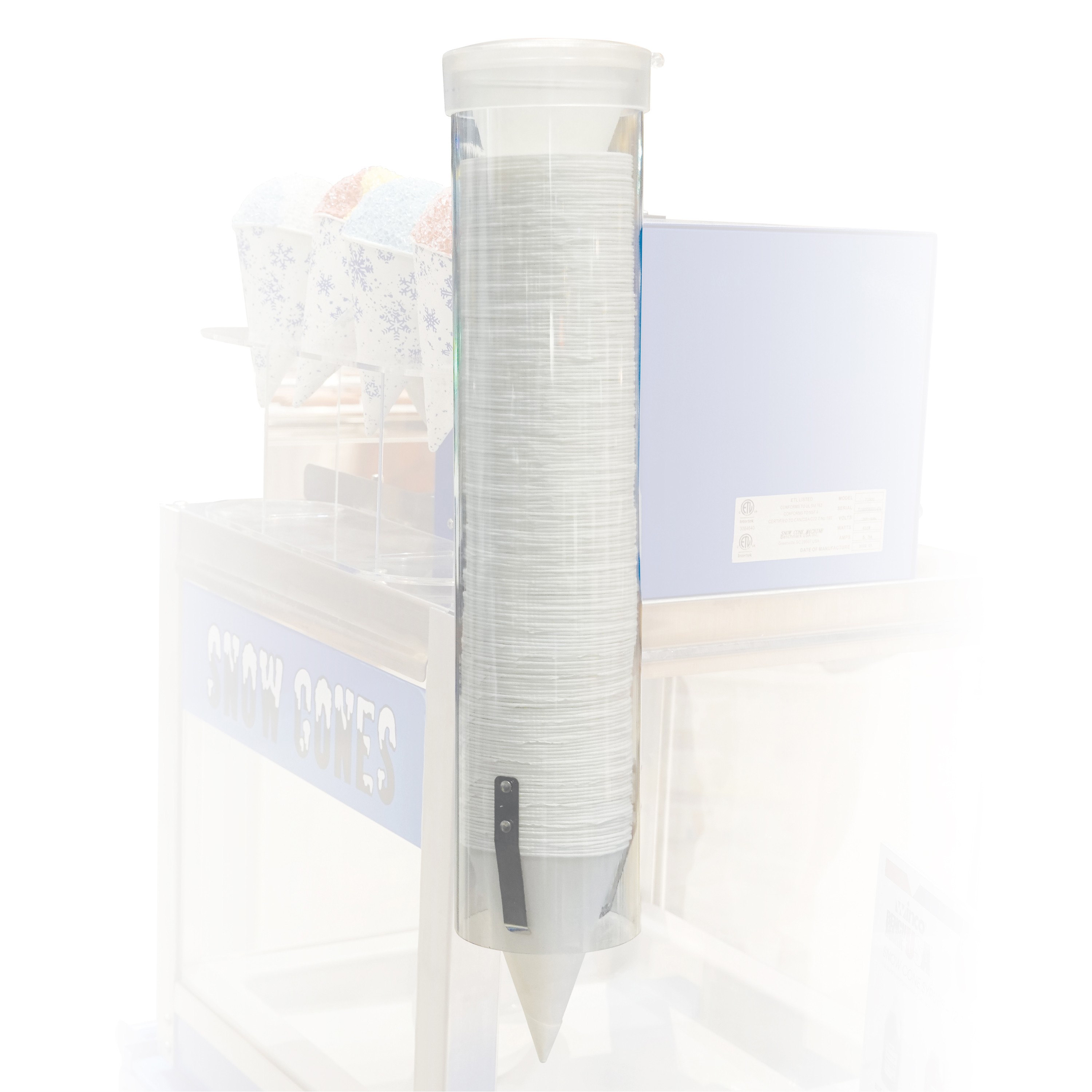 Winco 72701 Benchmark USA Snow Cone Cup Dispenser