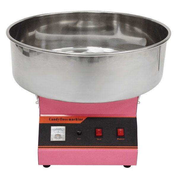 Winco 81011A Benchmark USA Zephyr Cotton Candy Machine with 21" Stainless Steel Bowl, 120V