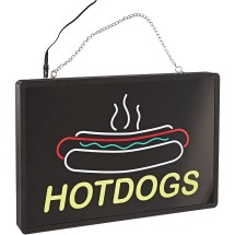 Winco 92002 Benchmark USA Ultra-Brite "Hotdogs" Sign, 120V