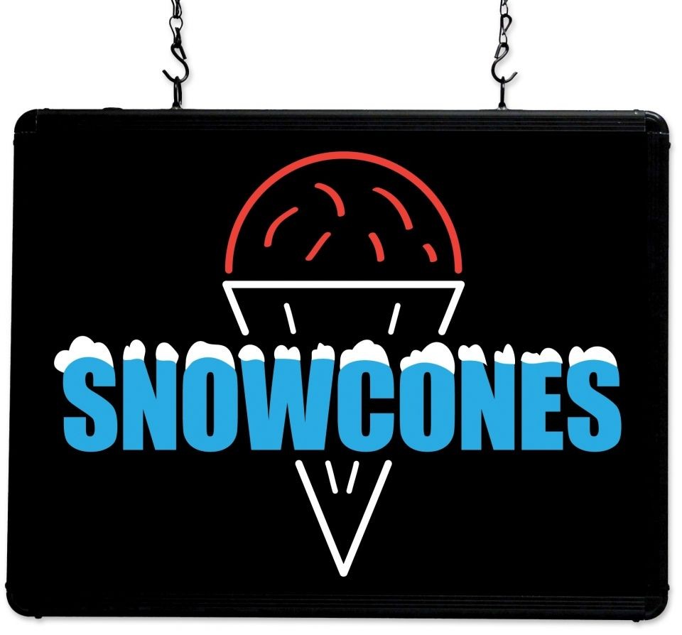 Winco 92003 Benchmark USA Ultra-Brite "Snow Cones" Sign, 120V