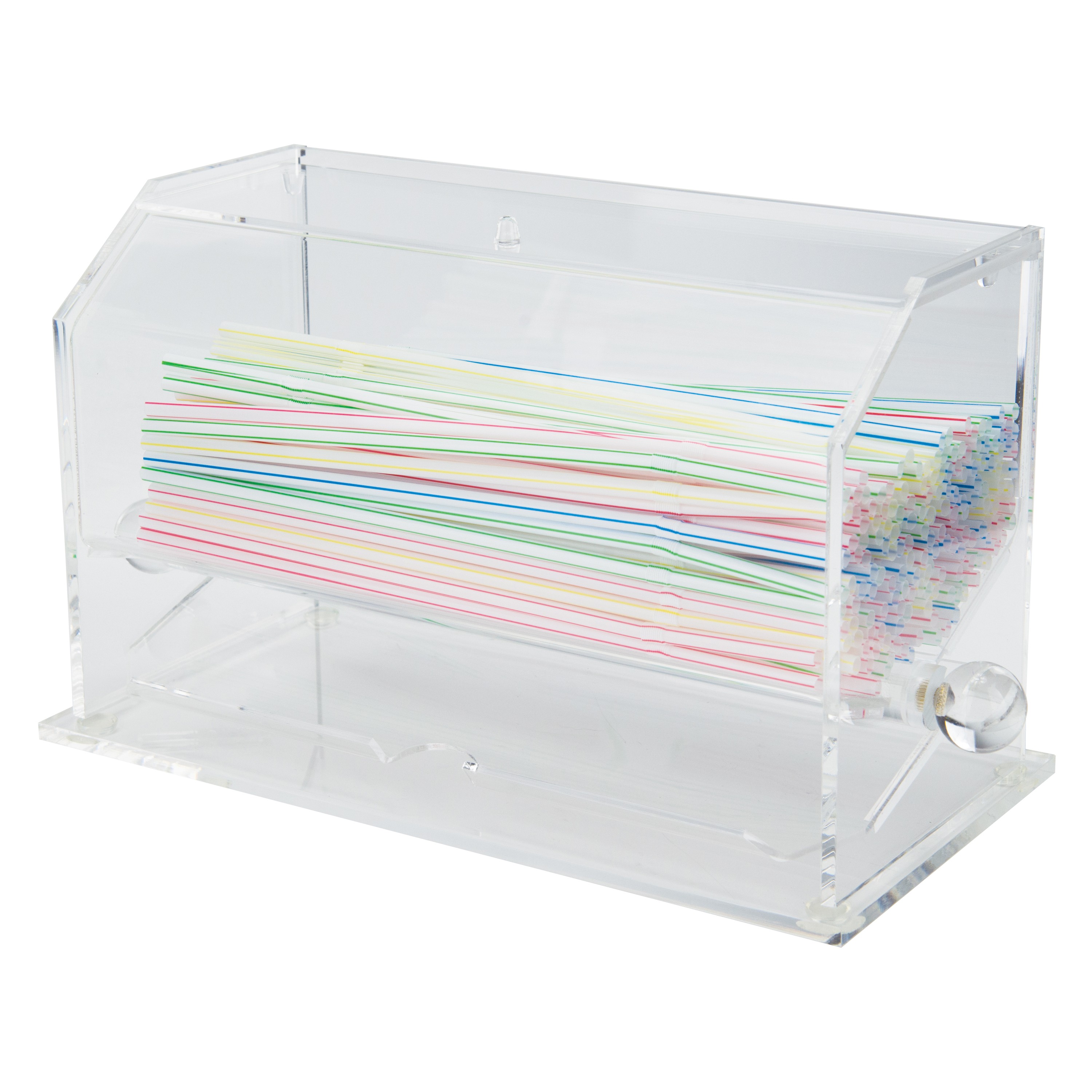 Winco ACSD-712 Clear Acrylic Straw Dispenser