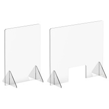 Winco ACSS-2432 Countertop Acrylic Safety Shield, 24&quot;W x 32&quot;H