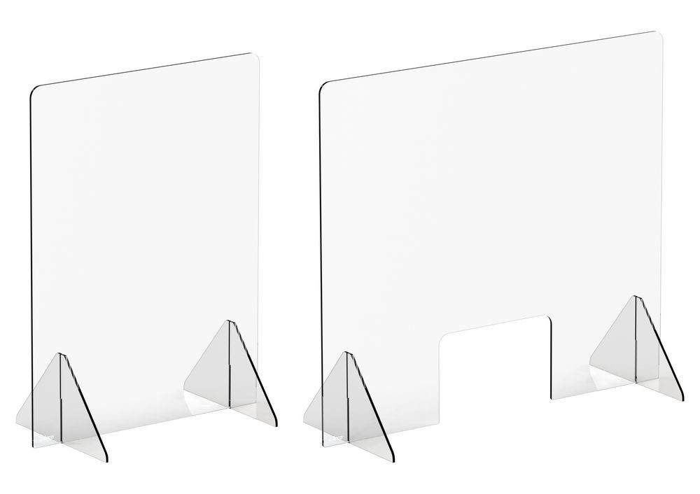 Winco ACSS-2432W Countertop Acrylic Safety Shield with Window, 24"W x 32"H