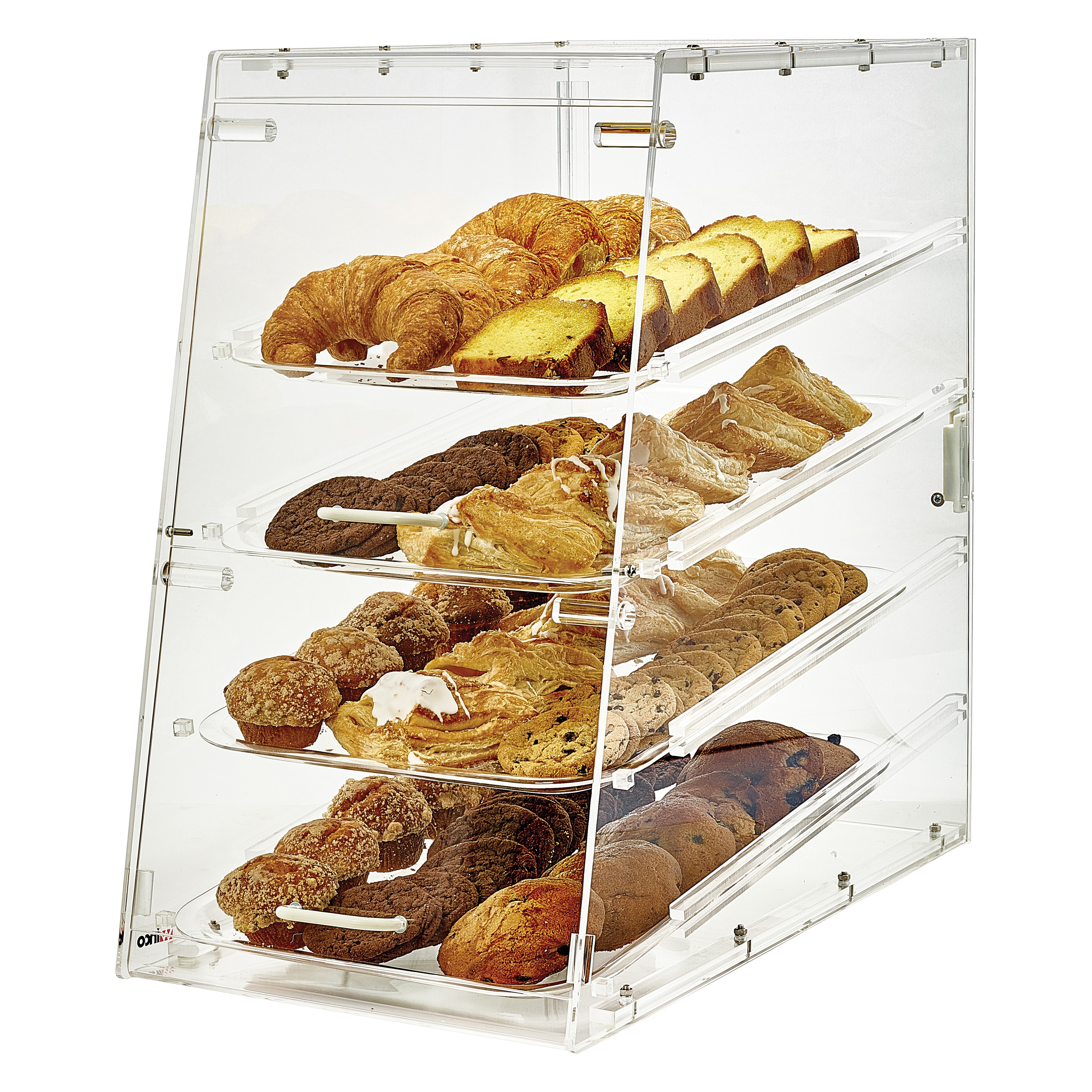 Winco ADC-4 Acrylic Countertop Pastry Cabinet with 4 Trays