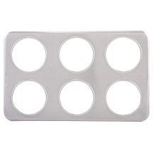 Winco ADP-444 Stainless Steel Adapter Plate with Six 4-3/4&quot; Holes