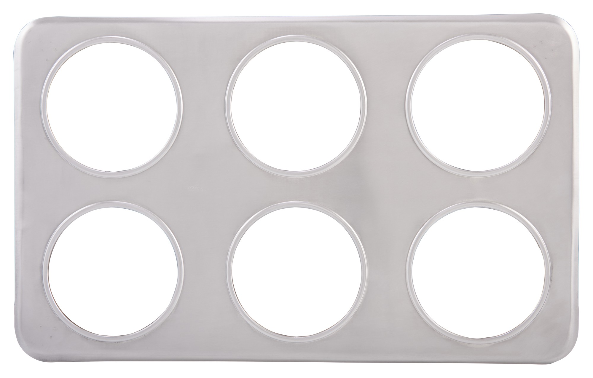 Winco ADP-444 Stainless Steel Adapter Plate with Six 4-3/4" Holes