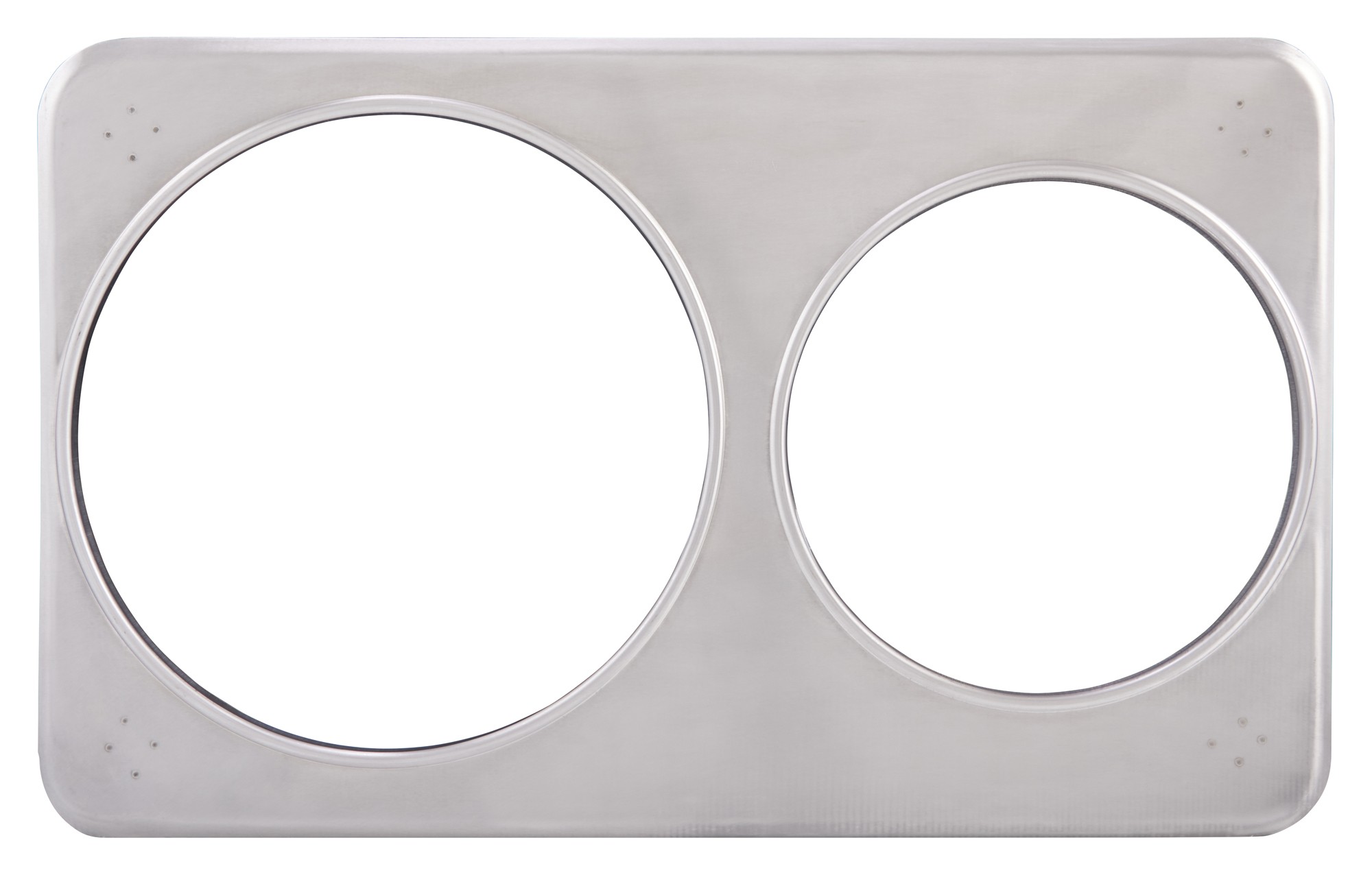 Winco ADP-608 Stainless Steel Adapter Plate with One 6-3/8" & One 8-3/8"H ole