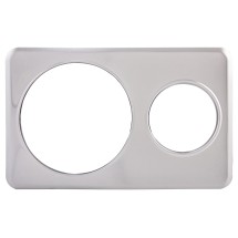 Winco ADP-610 Stainless Steel Adapter Plate with One 6-3/8&quot; & One 10-3/8&quot; Hole