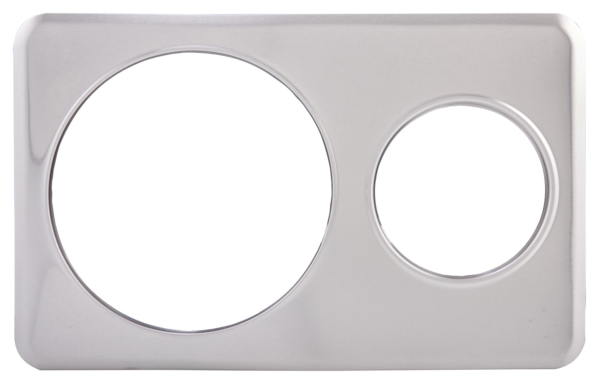 Winco ADP-610 Stainless Steel Adapter Plate with One 6-3/8" & One 10-3/8" Hole
