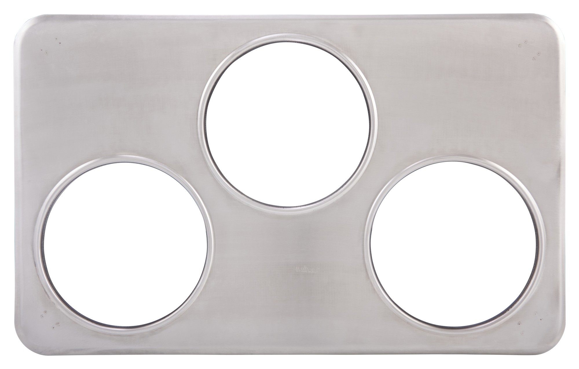 Winco ADP-666 Stainless Steel Adapter Plate with Three 6-3/8" Holes