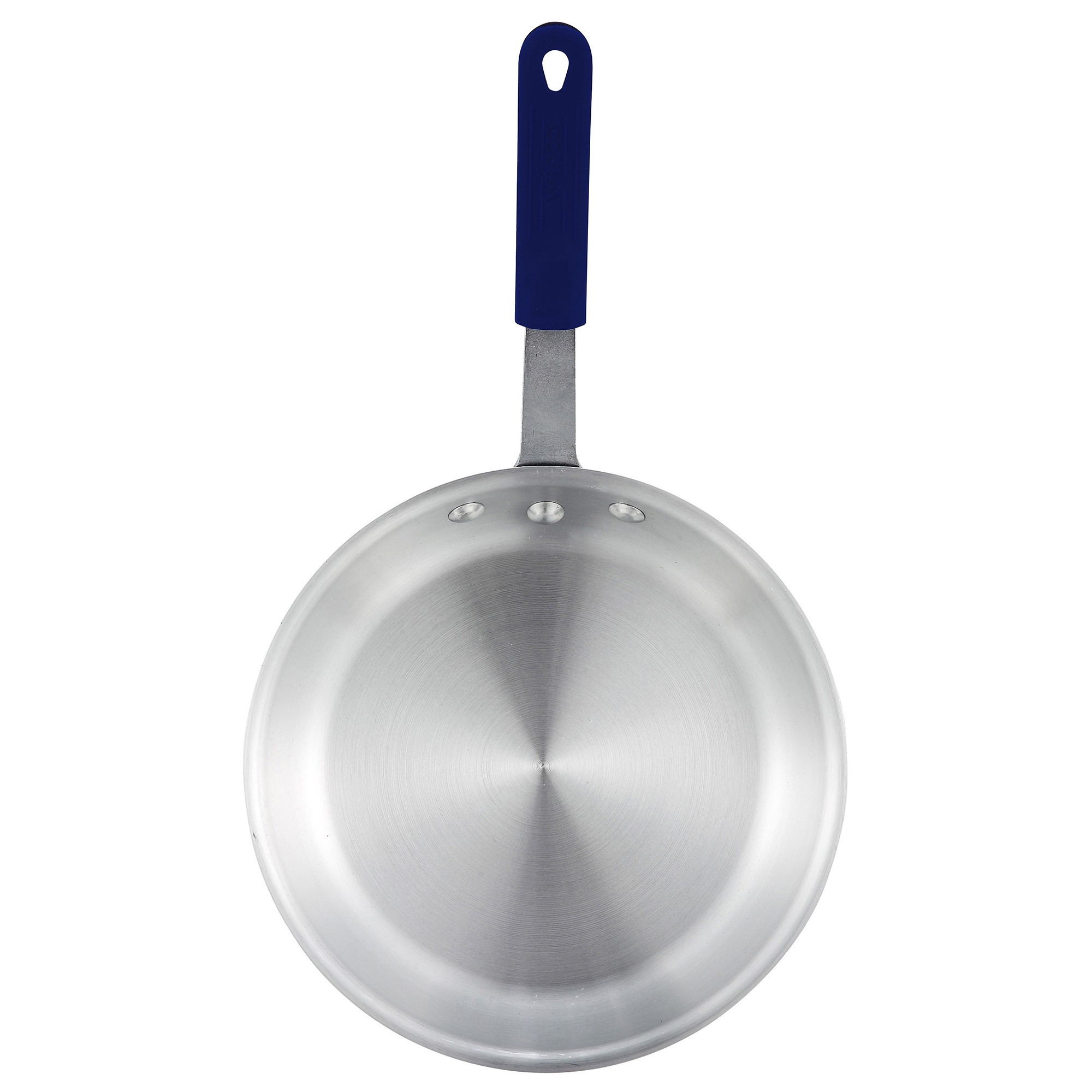 Winco AFP-12A-H 12" Gladiator Aluminum Fry Pan with Natural Finish and Silicone Sleeve