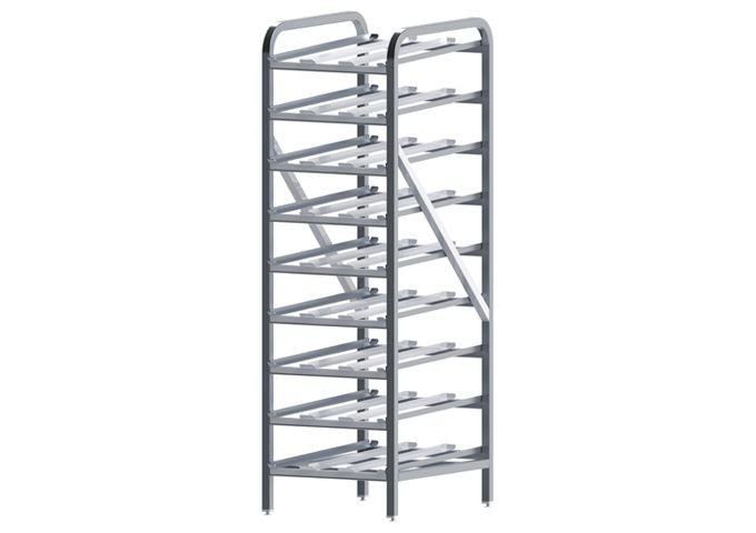 Winco ALCR-9 Stationary 9-Tier Full Height Can Storage Rack