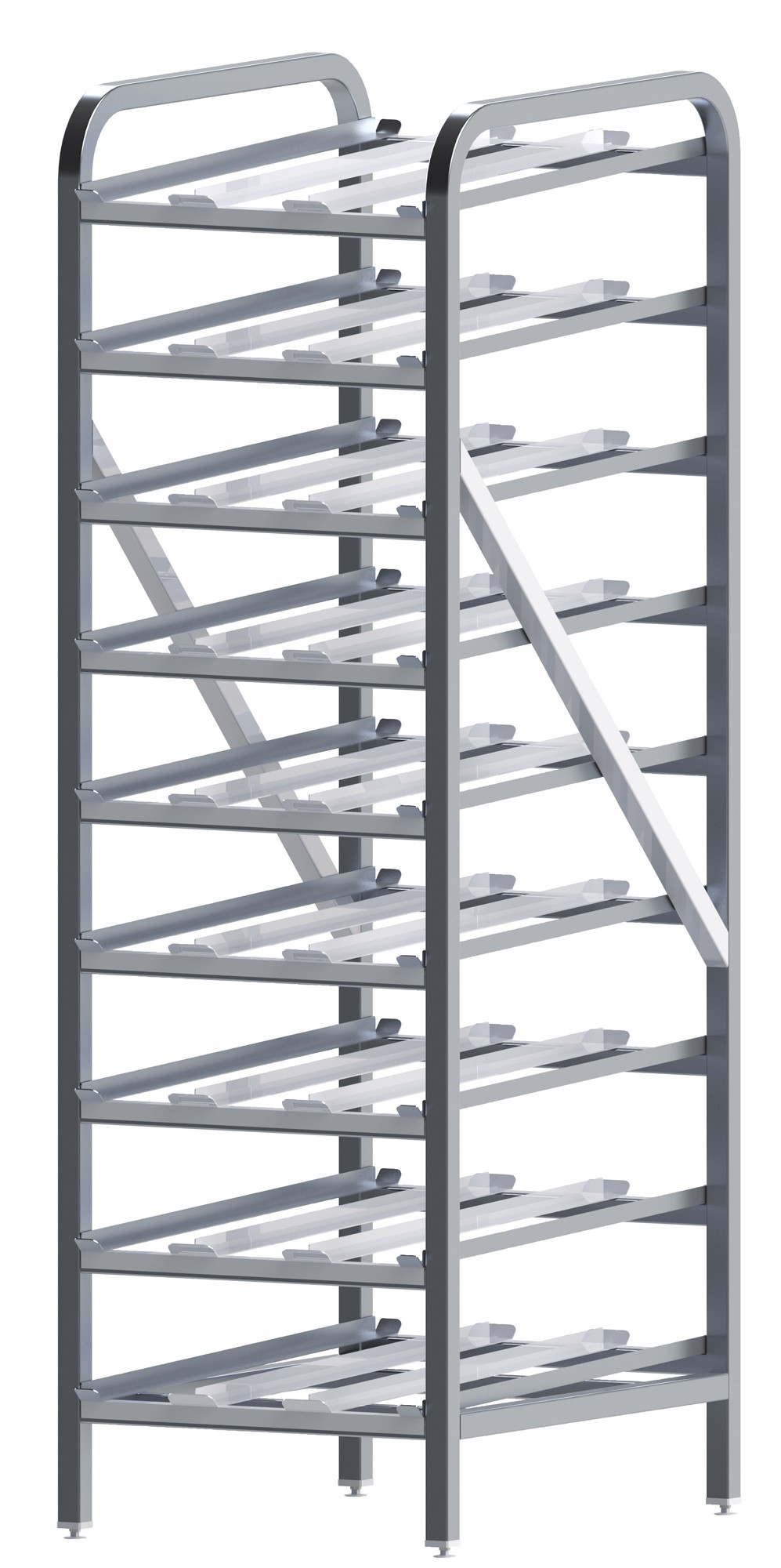Winco ALCR-9 Stationary 9-Tier Full Height Can Storage Rack