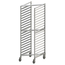Winco ALZK-20BK 20-Tier Aluminum Sheet Pan Rack with Brake, Nesting Style