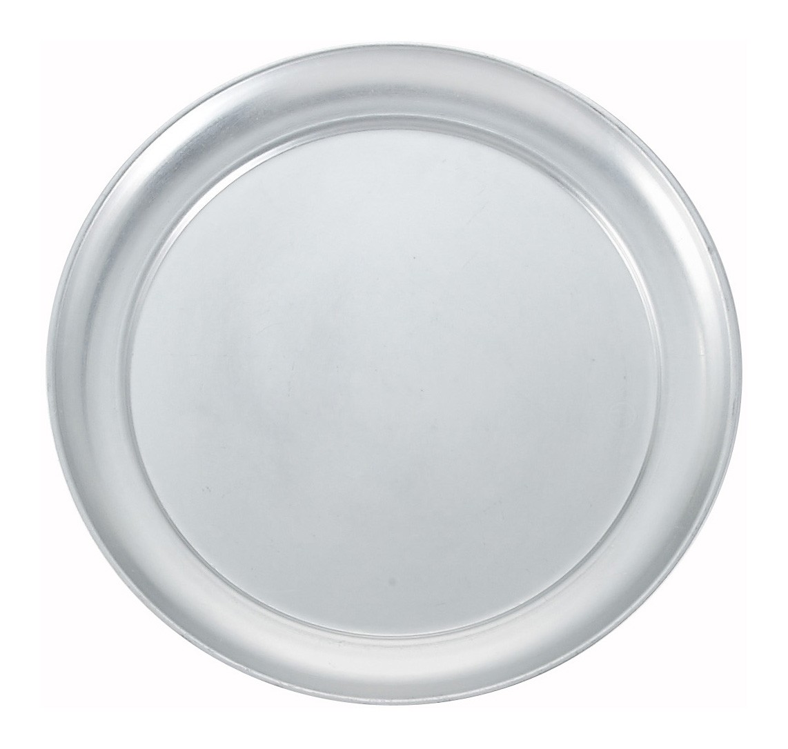 Winco APZT-8 Wide-Rimmed Aluminum Pizza Pan 8" Dia.