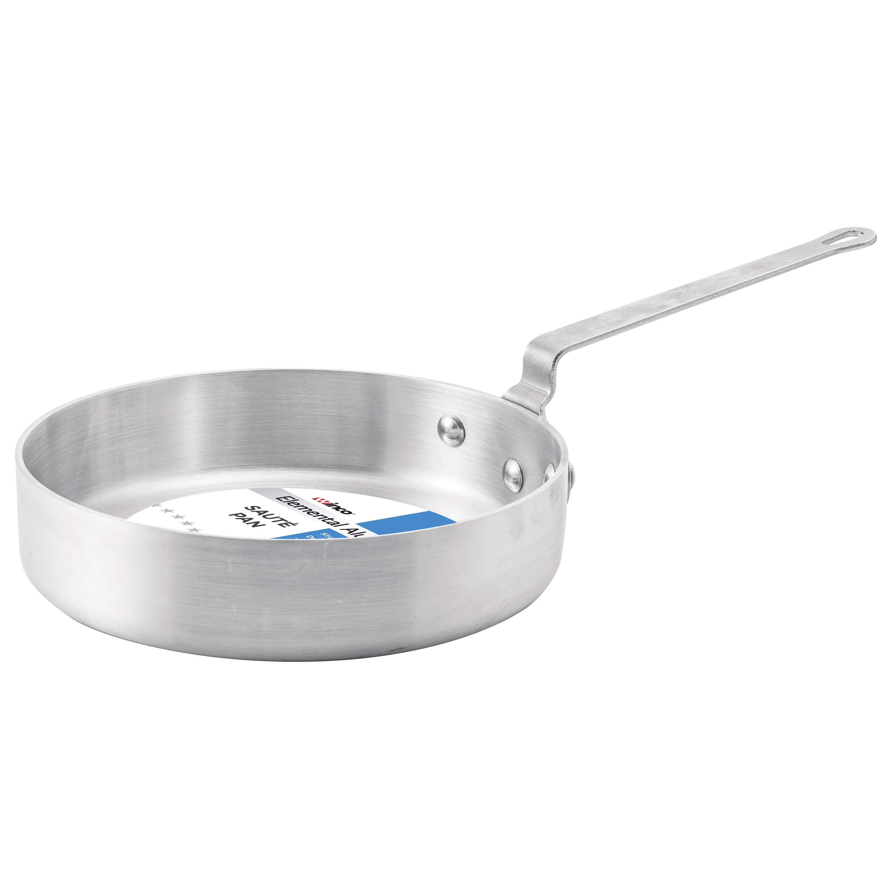Winco ASET-3 Elemental Aluminum 3 Qt.  Saute Pan