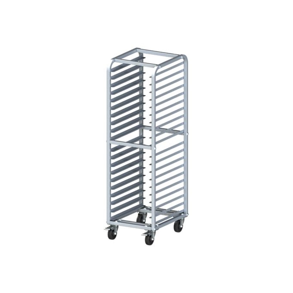 Winco ALRK-15 15-Tier Aluminum Sheet Pan Rack with Wire Slides and Hard Top  - LionsDeal