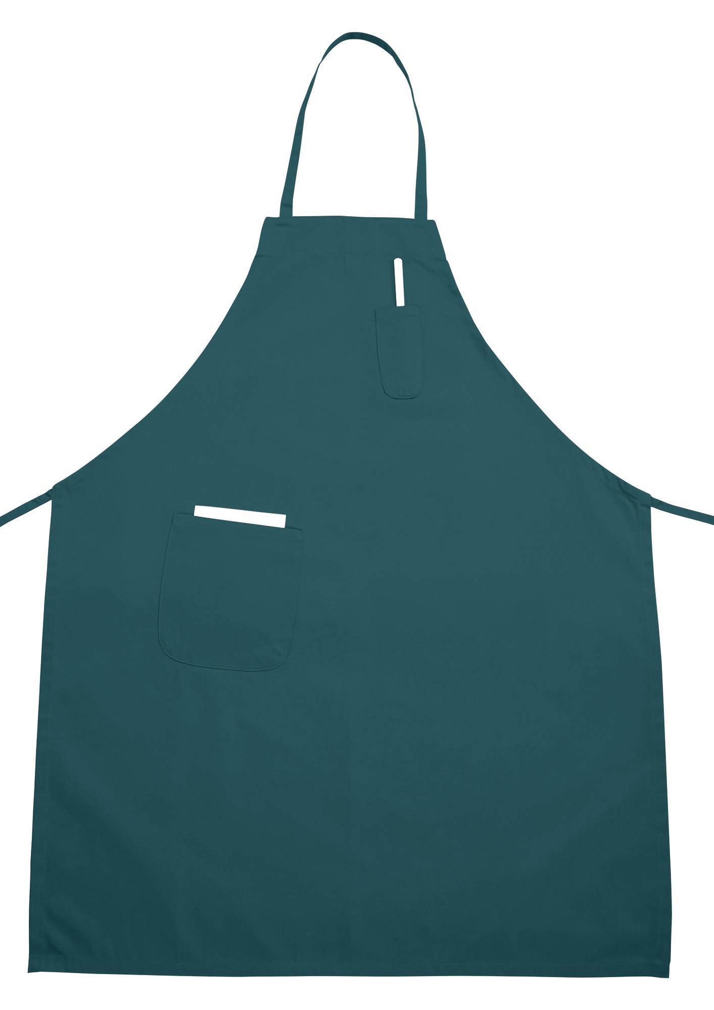 Winco BA-PGN Full-Length Green Bib Apron with Pocket