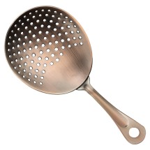 Winco BAJS-6AC After5 Julep Strainer, Antique Copper