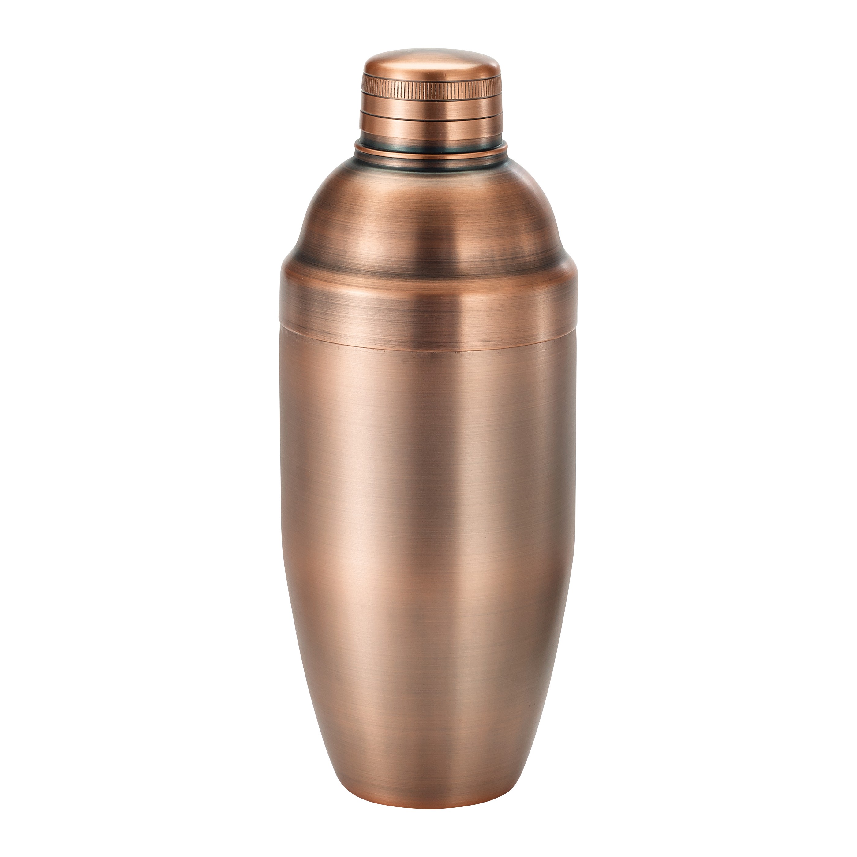 Winco BASS-24AC After5 3-Piece Bar Shaker Set, Antique Copper 24 oz.
