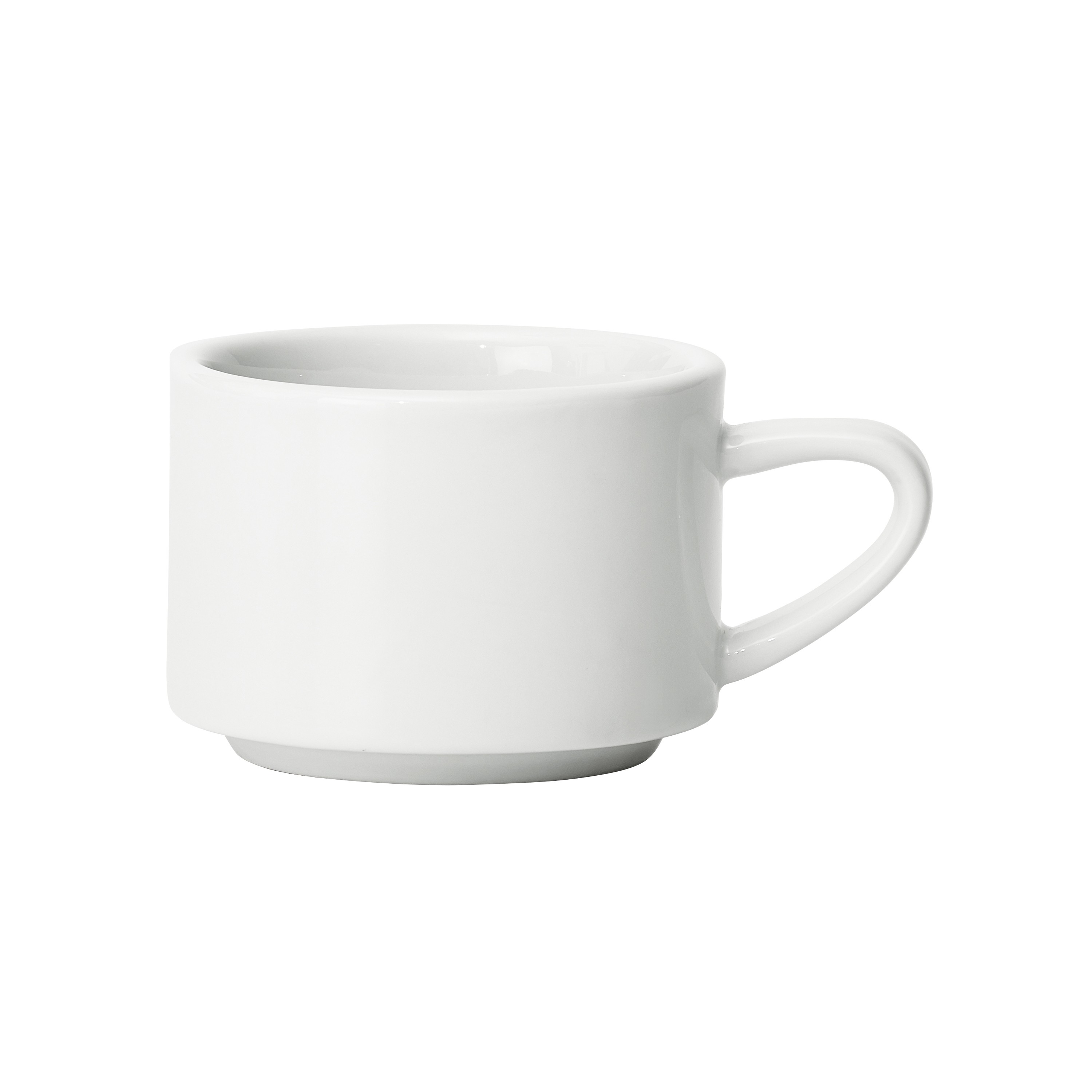 Winco BCC-75N Birkhall Porcelain Stacking Coffee Cup 7-1/2 oz. - 3 dozen