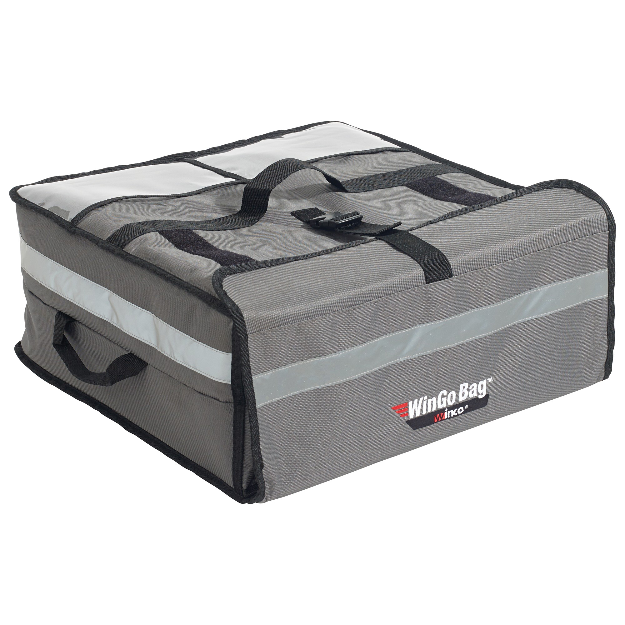 Winco BGPZ-1909 WinGoBag Premium Medium Gray Pizza Bag, 19" x 19" x 9"H