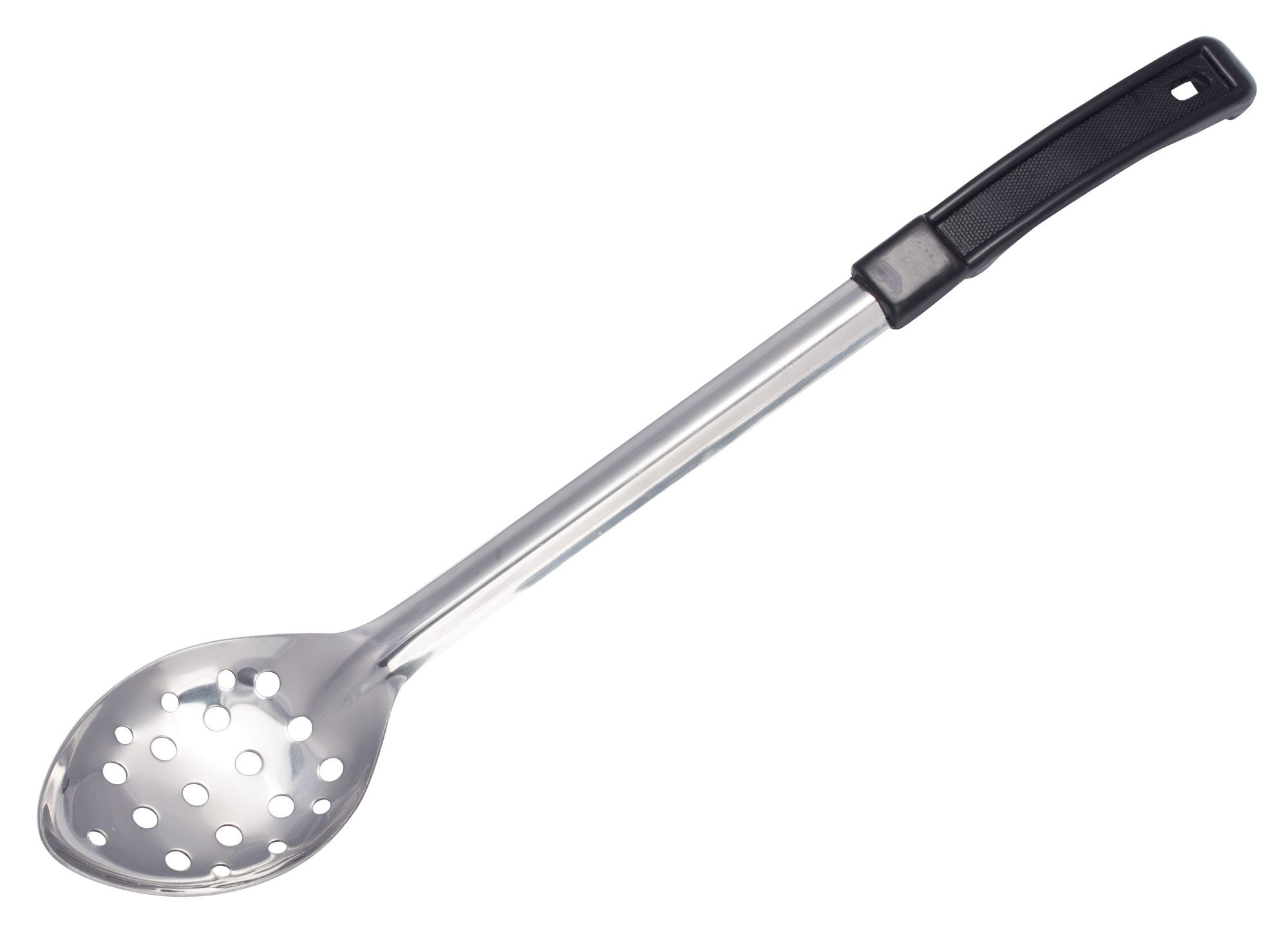 Winco BHPN-11 Prime 11" Stainless Steel Perforated Basting Spoon with Plastic Handle