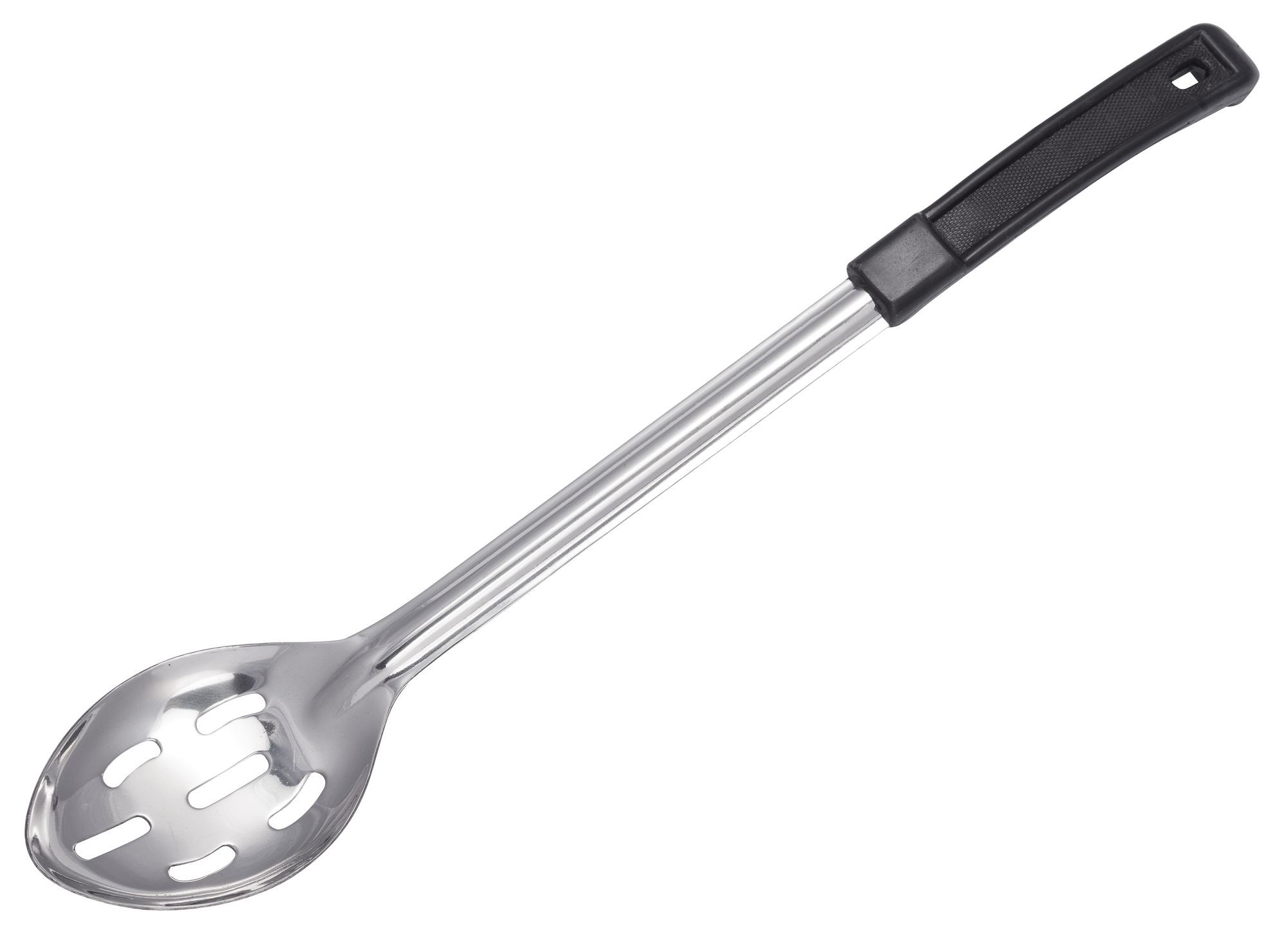 Winco BHSN-11 Prime 11" Stainless Steel Slotted Basting Spoon with Plastic Handle