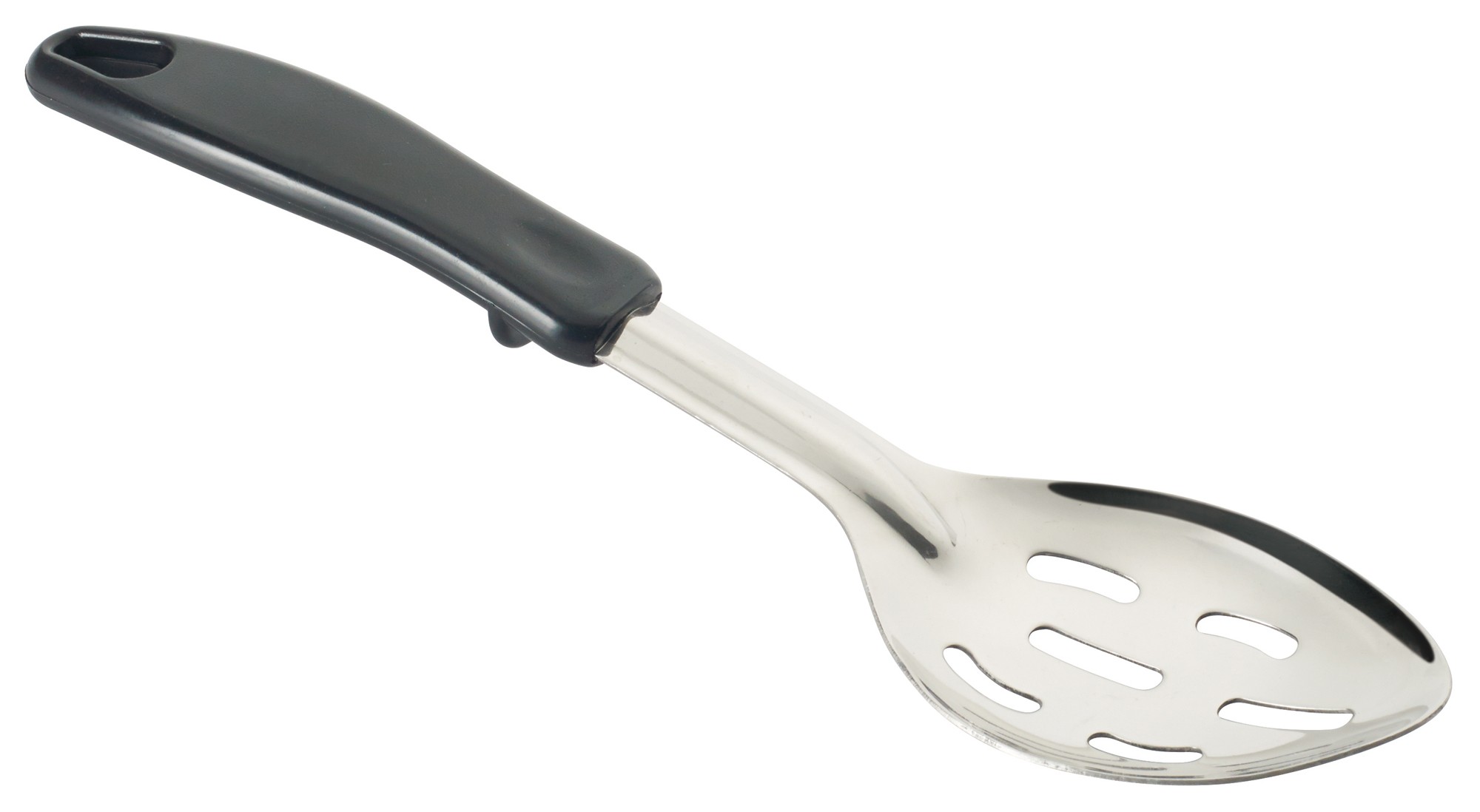 Winco BHSP-11 Slotted Basting Spoon with Stop Hook/Bakelite Handle 11"